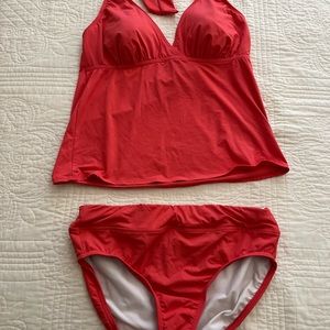 Lands End Halter Tankini Top and matching Bottom